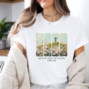Easter Christian Shirt, He Is Risen Tshirt, Religious T shirt